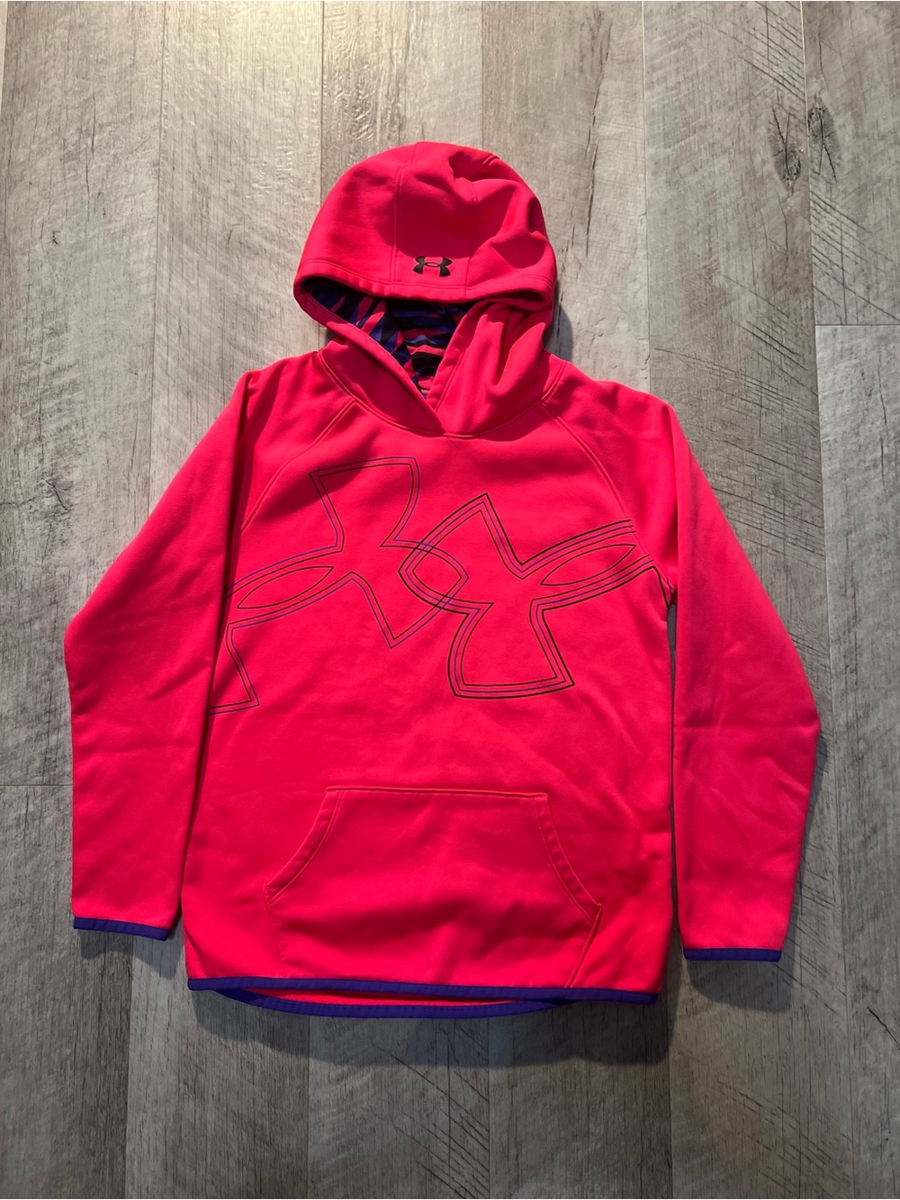 Under Armour Kids' Pink Hooded Pullover YLG